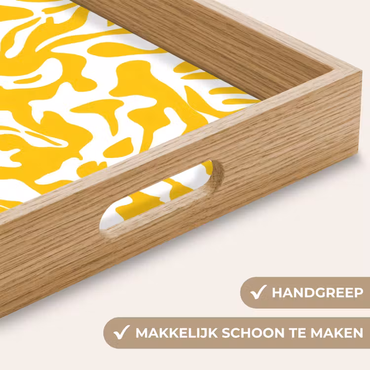 Vormen - Wit - Abstract Dienblad Rechthoek middel -USP_HandgreepNL