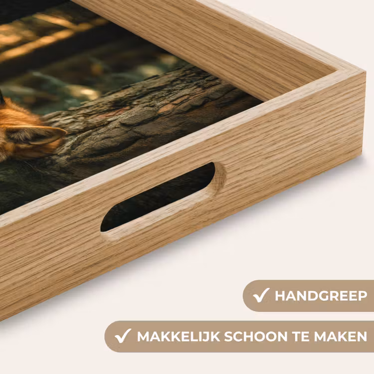 Vos - Bos - Slapen Dienblad Rechthoek middel -USP_HandgreepNL