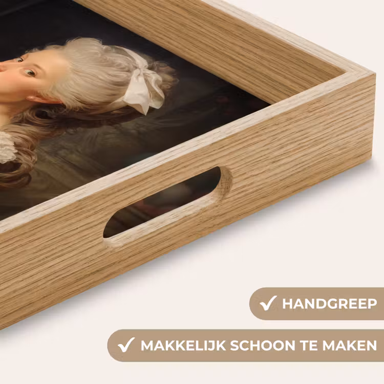 Vrouw - Barokjurk - Kauwgom Dienblad Rechthoek middel -USP_HandgreepNL