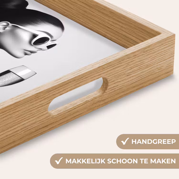 Vrouw - Champagne - Modern Dienblad Rechthoek middel -USP_HandgreepNL