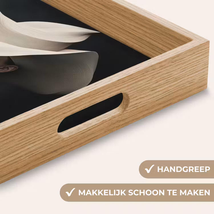 Vrouw - Golvende - Hoed Dienblad Rechthoek middel -USP_HandgreepNL