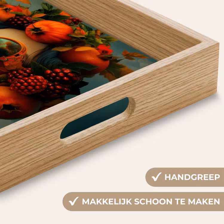 Vrouw - Granaatappel - Herfst - Zonnebril Dienblad Rechthoek middel -USP_HandgreepNL