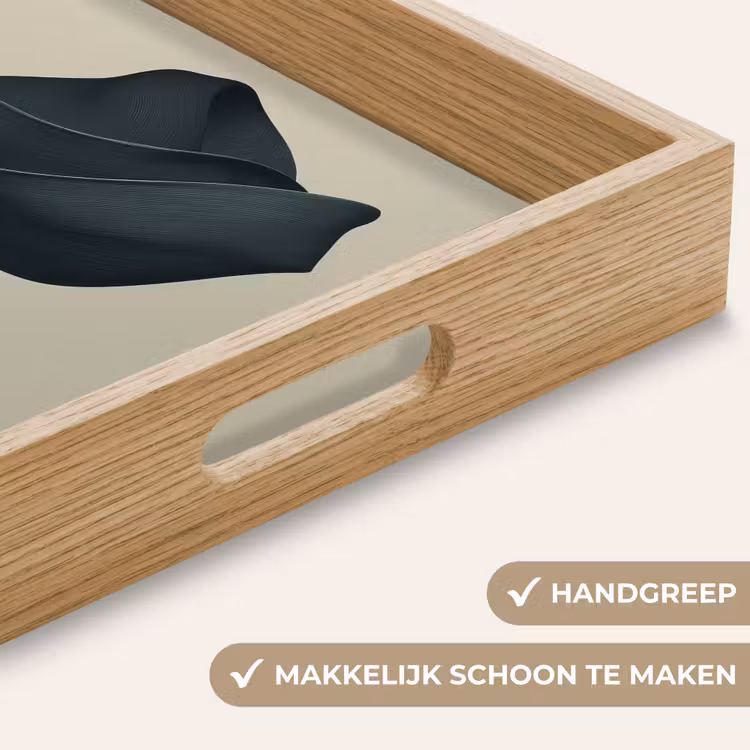 Vrouw - Groen - Hoed Dienblad Rechthoek middel -USP_HandgreepNL