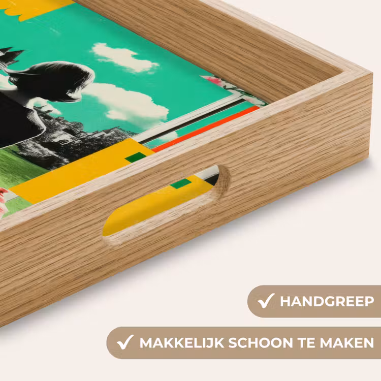 Vrouw - Keuken - Katten - Doorkijk Dienblad Rechthoek middel -USP_HandgreepNL