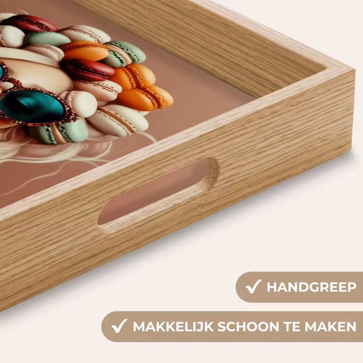 Vrouw - Macarons - Bril Dienblad Rechthoek middel -USP_HandgreepNL