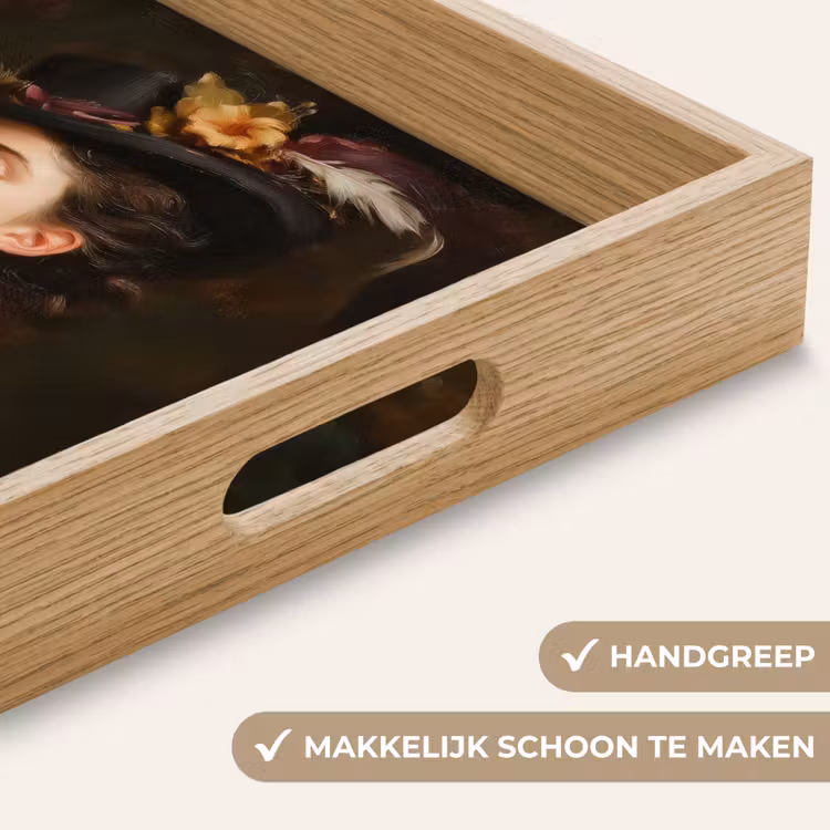 Vrouw - Victoriaans - Portret Dienblad Rechthoek middel -USP_HandgreepNL