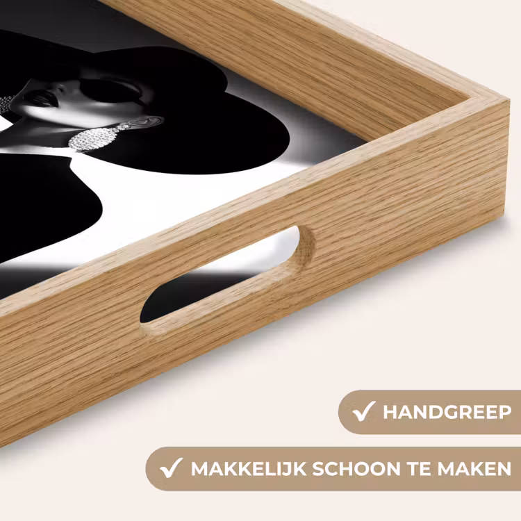 Vrouw - Wijn - Chic Dienblad Rechthoek middel -USP_HandgreepNL