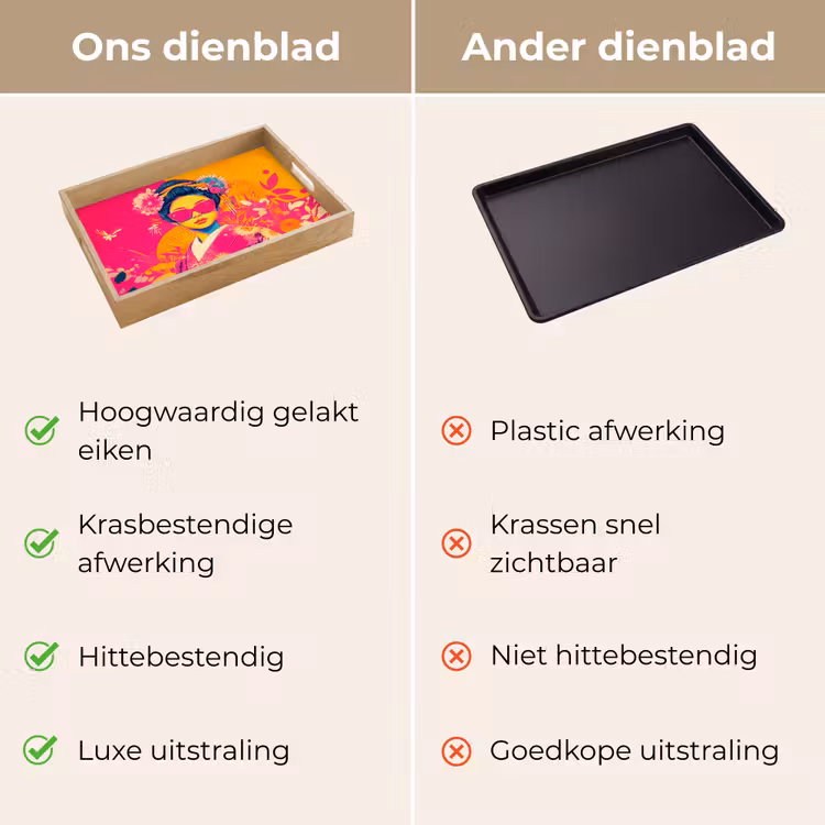 Vrouw - Zonnebril - Abstract - Oranje Dienblad Rechthoek middel -USP_VergelijkingNL