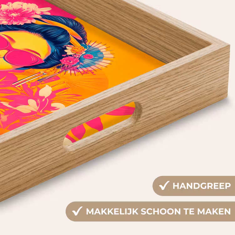 Vrouw - Zonnebril - Abstract - Oranje Dienblad Rechthoek middel -USP_HandgreepNL