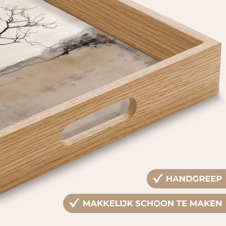 Wabi sabi - Plant - Beige Dienblad Rechthoek middel -USP_HandgreepNL