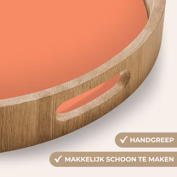 Warm - Clay - Terracotta Dienblad Rond middel 914 -USP_HandgreepNL