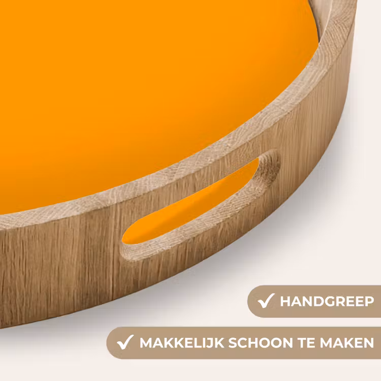 Warm - Ochre - Oranje Dienblad Rond middel 914 -USP_HandgreepNL