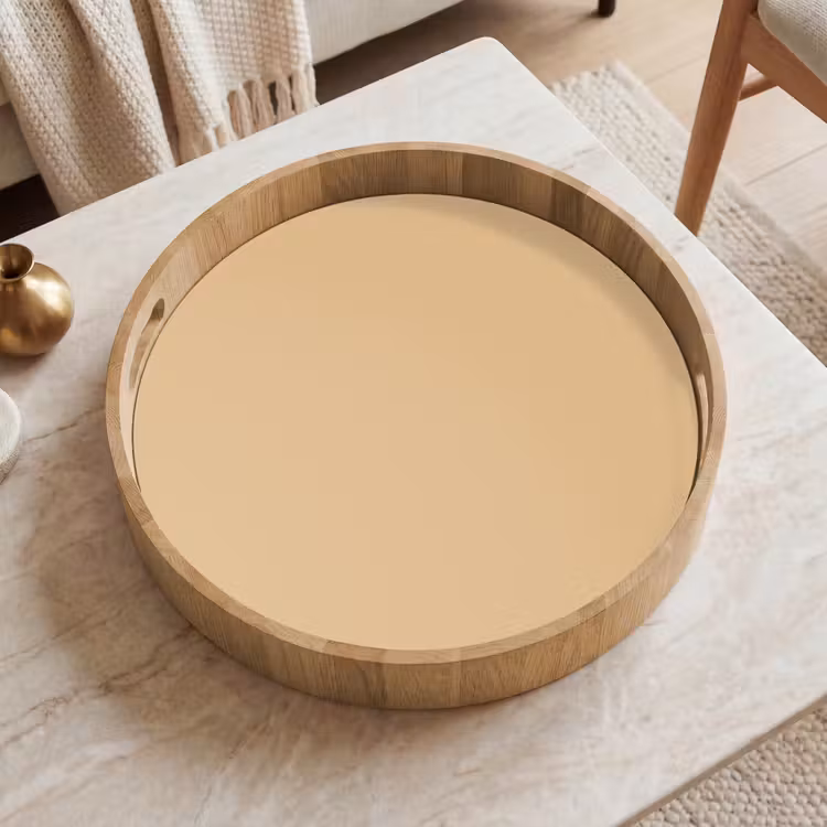 Warm - Sand - Nude Dienblad Rond middel 914 -sfeer1