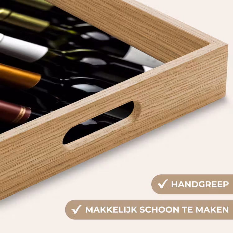 Wijn - Flessen - Variatie - Smaken Dienblad Rechthoek middel -USP_HandgreepNL