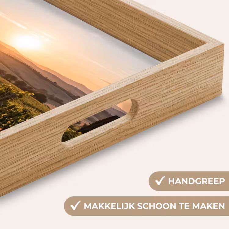 Wijngaard - Zonsondergang - Landschap Dienblad Rechthoek middel -USP_HandgreepNL
