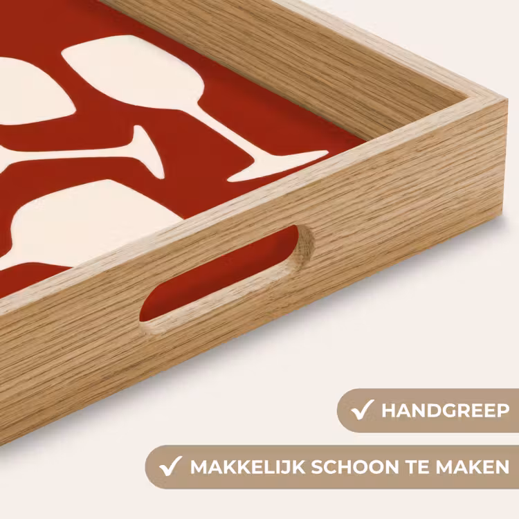 Wijnglazen - Silhouetten - Wit Dienblad Rechthoek middel -USP_HandgreepNL