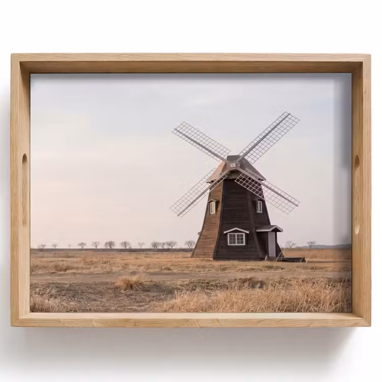 Windmolens - Landschap - Veld Dienblad Rechthoek middel -z3d_shopping