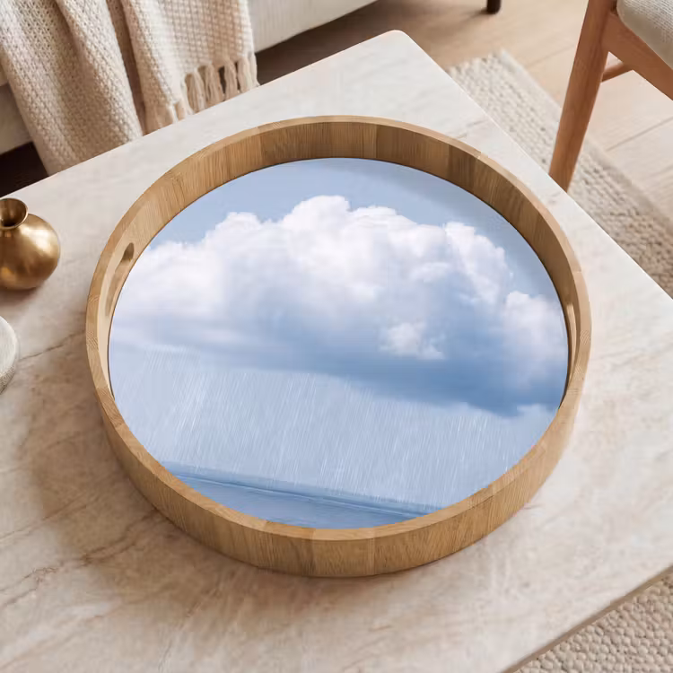 Dienblad - Wolk - Regen - Natuur - Wolk - Regen - Natuur Dienblad Rond middel
