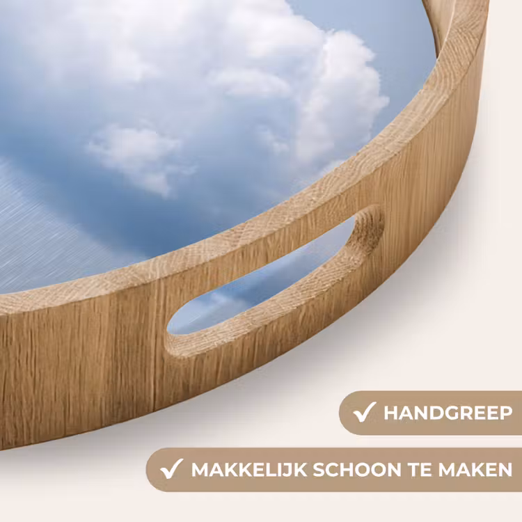 Dienblad - Wolk - Regen - Natuur - Wolk - Regen - Natuur Dienblad Rond middel