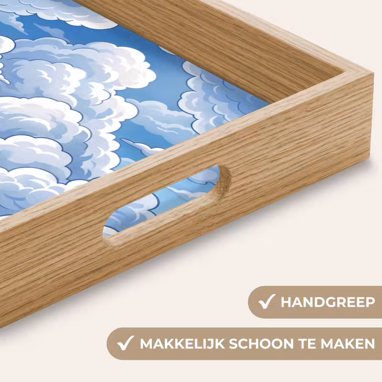 Wolken - Hemel - Abstract - Wit Dienblad Rechthoek middel -USP_HandgreepNL