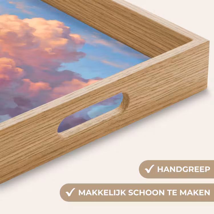 Wolken - Lucht - Natuur - Abstract - Kleurrijk Dienblad Rechthoek middel -USP_HandgreepNL