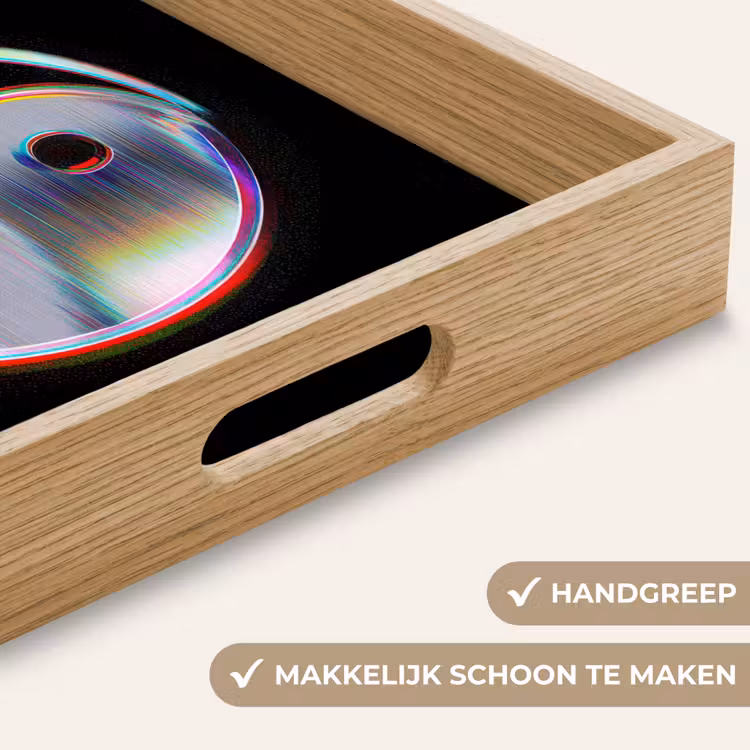 Yin-Yang - Cirkel - Regenboog Dienblad Rechthoek middel -USP_HandgreepNL