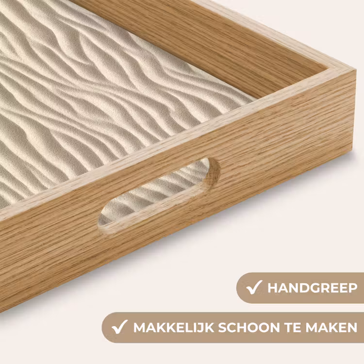 Zand - Golven - Beige Dienblad Rechthoek middel 911 -USP_HandgreepNL