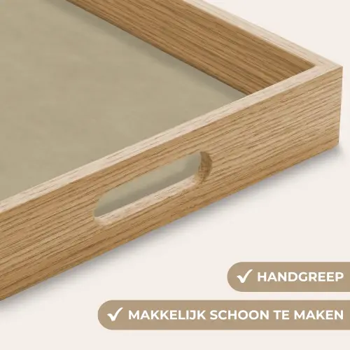 Zandkleur - Korrelige structuur - Beton Dienblad Rechthoek middel 911 -USP_HandgreepNL