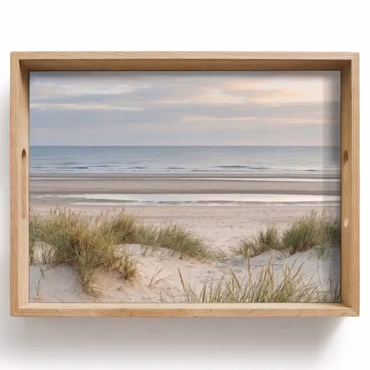 Zandstrand - Bewolkt - Duinen Dienblad Rechthoek middel -z3d_shopping