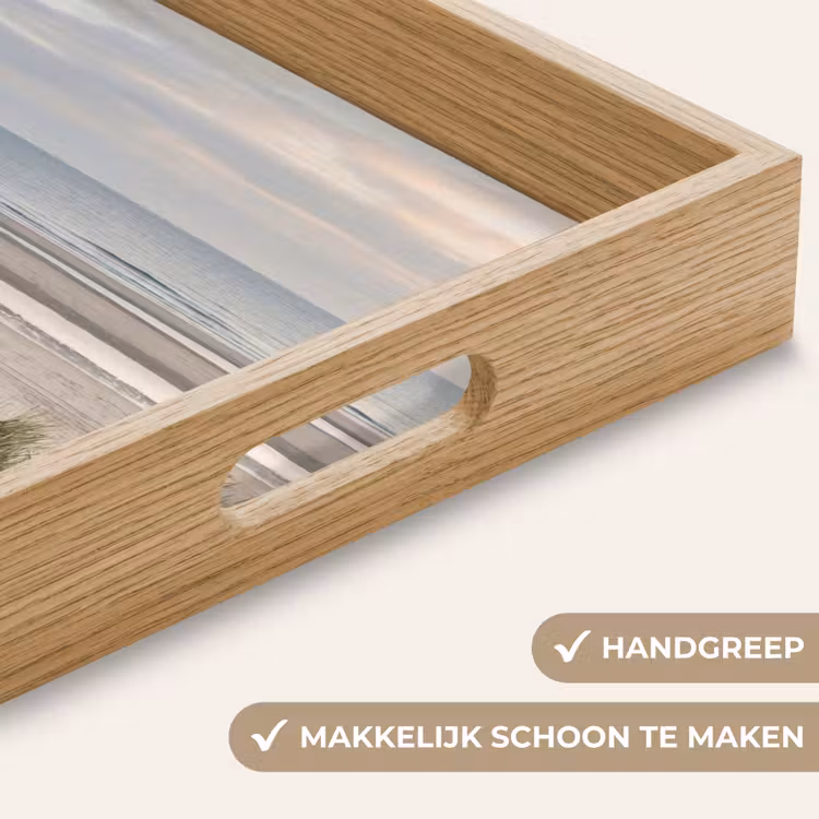 Zandstrand - Bewolkt - Duinen Dienblad Rechthoek middel -USP_HandgreepNL