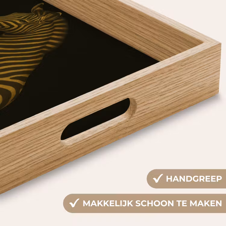Zebra - Strepen - Goud Dienblad Rechthoek middel -USP_HandgreepNL