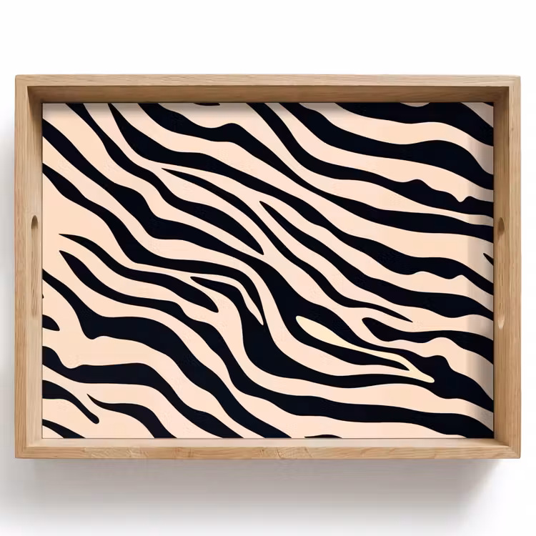 Zebraprint - Dynamisch - Roze Dienblad Rechthoek middel -z3d_shopping
