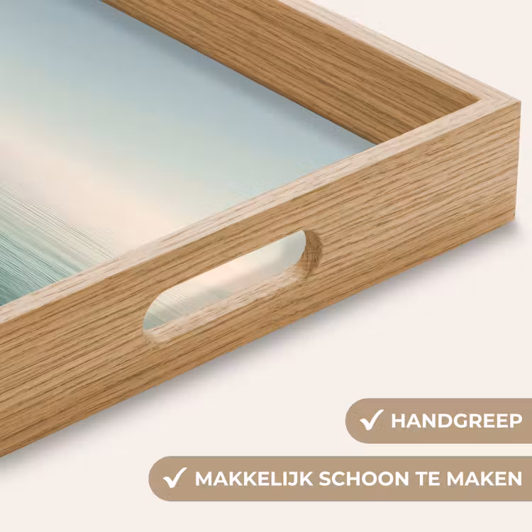 Zee - Horizon - Blauw - Mist Dienblad Rechthoek middel -USP_HandgreepNL
