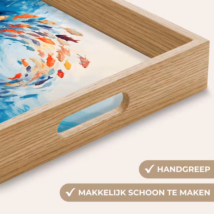 Zee - Vissen - Kleurrijk - Dynamisch Dienblad Rechthoek middel -USP_HandgreepNL
