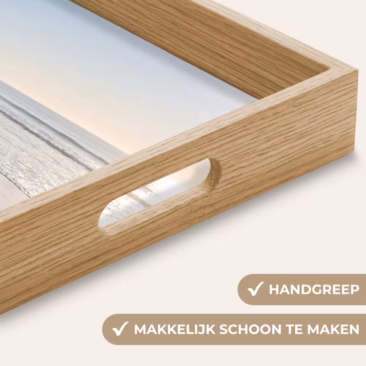 Zee - Zon - Zand Dienblad Rechthoek middel -USP_HandgreepNL