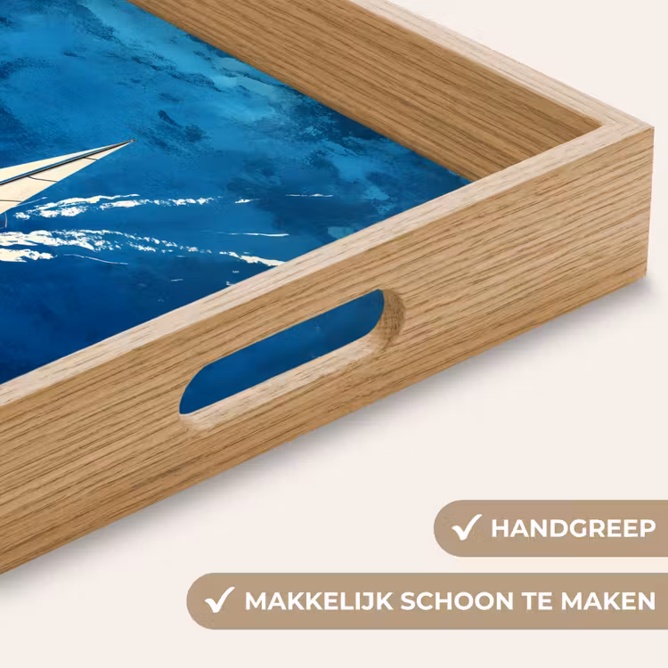 Zeilboot - Water - Abstract - Schaduw Dienblad Rechthoek middel -USP_HandgreepNL