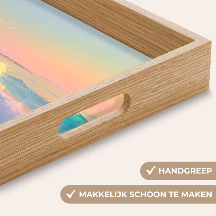 Zomerlicht - Strand - Fonkelende accenten Dienblad Rechthoek middel -USP_HandgreepNL
