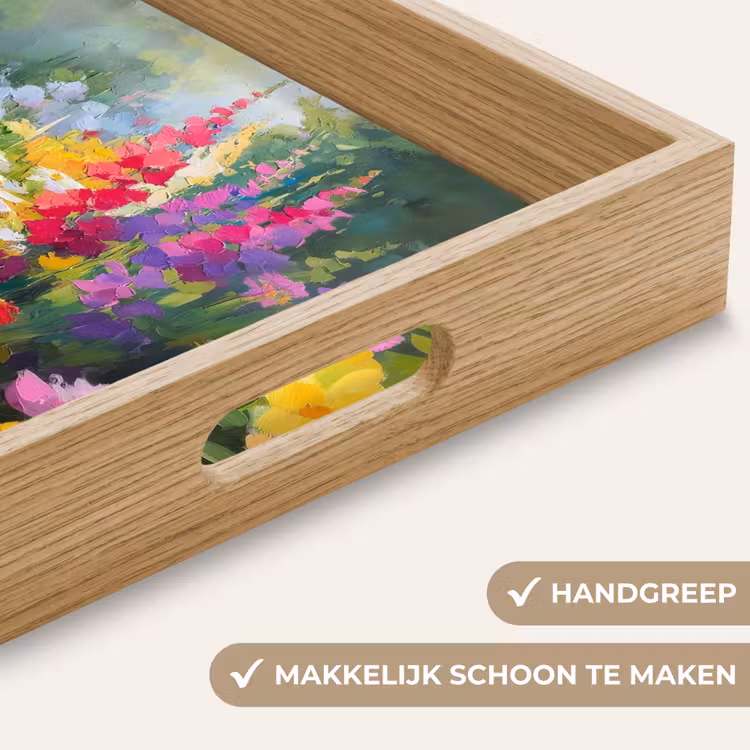 Zomertuin - Sfeervol - Bloemen Dienblad Rechthoek middel -USP_HandgreepNL