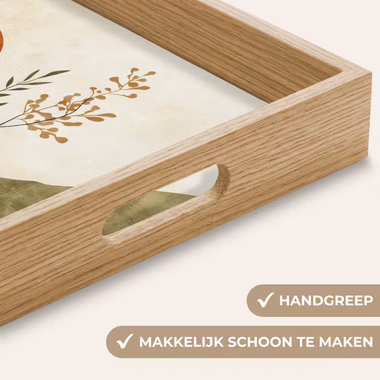 Zon - Abstract - Takken - Oranje Dienblad Rechthoek middel -USP_HandgreepNL