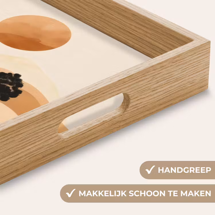 Zon - Heuvels - Boom - Abstract Dienblad Rechthoek middel -USP_HandgreepNL