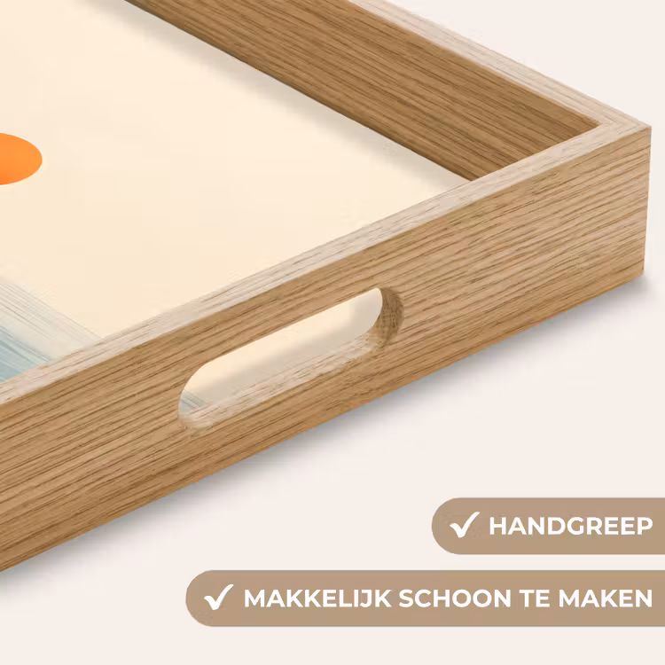 Zon - Oranje - Zee Dienblad Rechthoek middel -USP_HandgreepNL