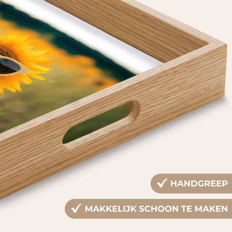 Zonnebloem - Veld - Zonnebril Dienblad Rechthoek middel -USP_HandgreepNL
