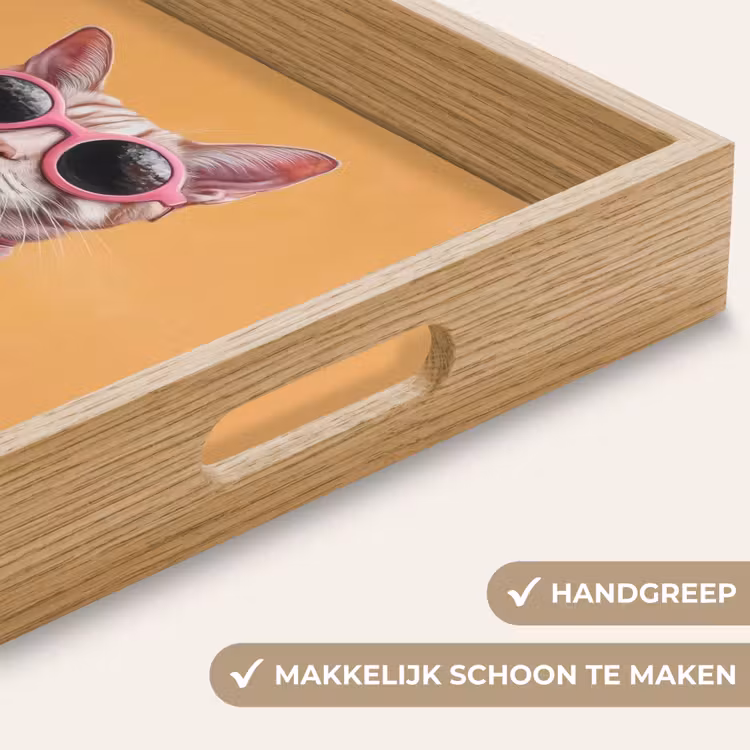 Zonnebril - Kat - Sjaal - Bloemen Dienblad Rechthoek middel -USP_HandgreepNL