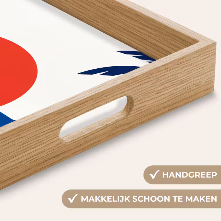 Zonsondergang - Zee - Palmboom - Tropisch - Modern Dienblad Rechthoek middel -USP_HandgreepNL