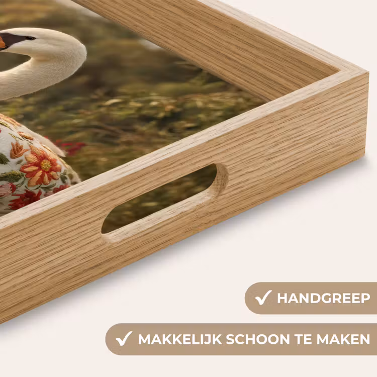 Zwaan - Bloemen - Natuur Dienblad Rechthoek middel -USP_HandgreepNL