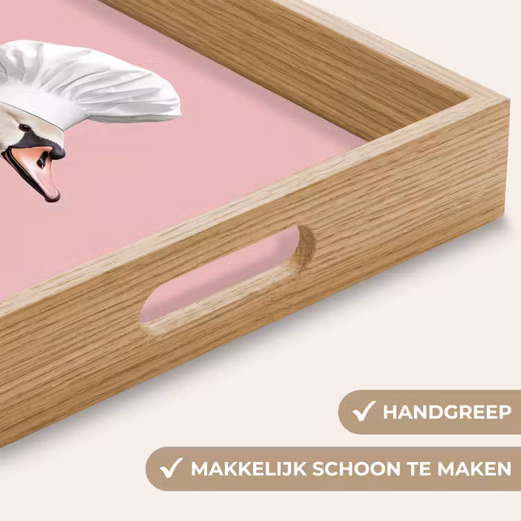 Zwaan - Koksmuts - Mooi - Klassiek Dienblad Rechthoek middel -USP_HandgreepNL