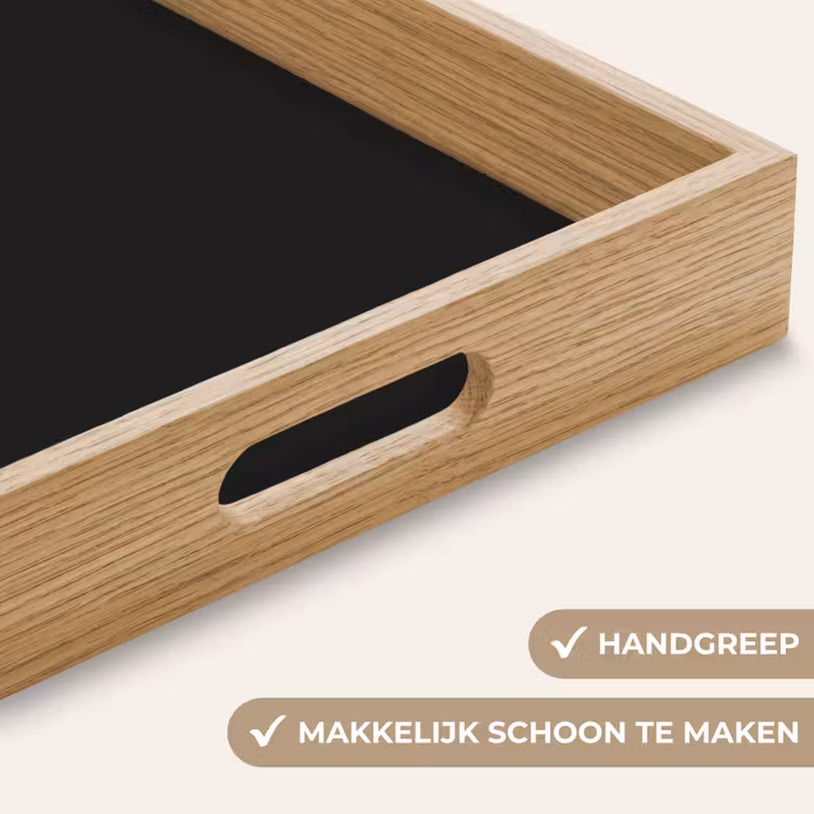 Zwart - Minimalistisch - Valentijn Dienblad Rechthoek middel -USP_HandgreepNL