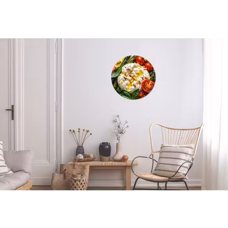 Eten - Groenten - Kaas - Modern - Vers Wandcirkel aluminium klein -woonkamer