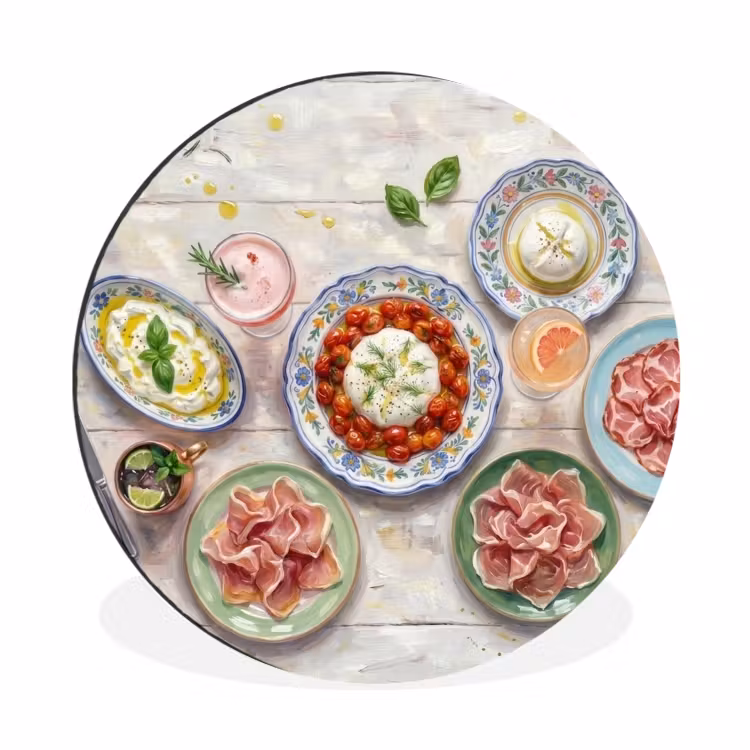 Eten - Tafel - Divers - Modern Wandcirkel aluminium klein -3d