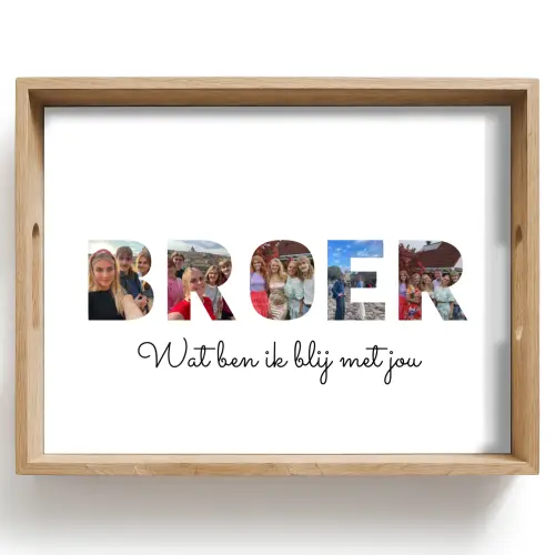 Broer - Lettercollage Dienblad Rechthoek middel -z3d_shopping